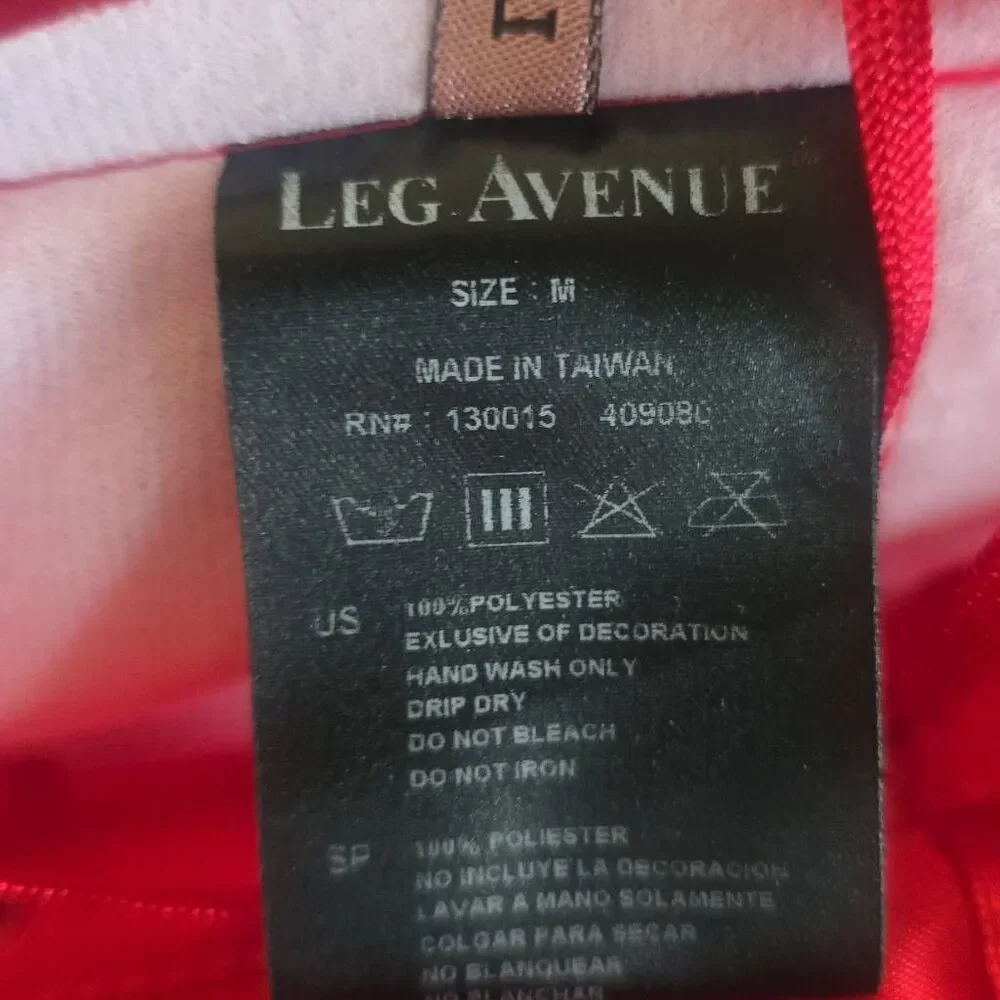 Leg Avenue Corset Bustier Top Red Satin Lingerie Sexy Romantic Y2K NWOT M - Picture 8 of 8